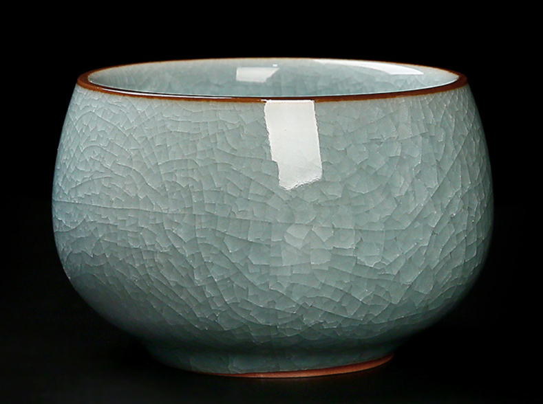 Ru Kiln Ice Flower Master Single Crackle Glaze Set da tè in ceramica per degustazione Kung Fu, tazza da tè per uso domestico_voghion.com