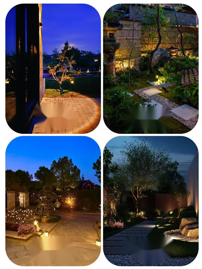 Solarbetriebene Gartenleuchte aus Kunstharz für Terrasse, Garten, Außenbereich, wasserdicht, für stimmungsvolle Gartengestaltung, Rasen, Haus, mit Erdungsstecker_voghion.com