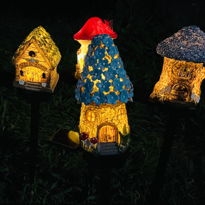 Solarbetriebene Gartenleuchte aus Kunstharz für Terrasse, Garten, Außenbereich, wasserdicht, für stimmungsvolle Gartengestaltung, Rasen, Haus, mit Erdungsstecker_voghion.com