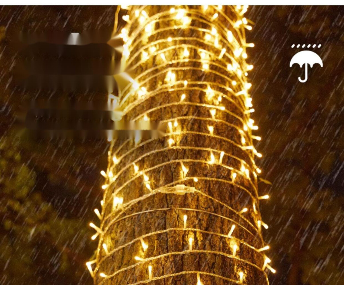 LED-Lichterkette mit blinkendem Sternenhimmel, solarbetrieben, hohe Helligkeit, wasserdicht, für den Außenbereich, stimmungsvolle Beleuchtung_voghion.com