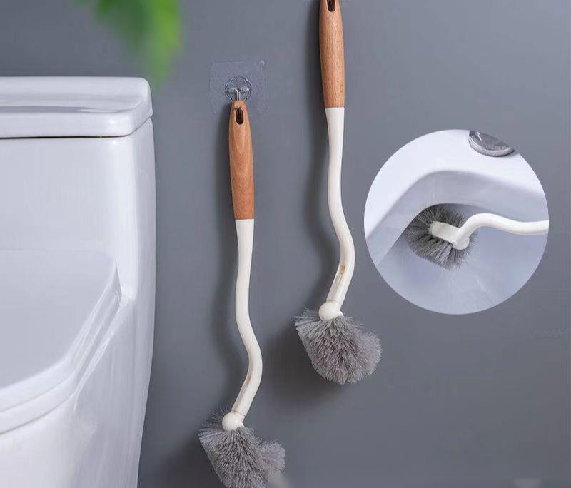 Japanese Style Solid Wood Household No Dead Angle Gap Bathroom Squat Toilet Long Handle Cleaning Brush_voghion.com