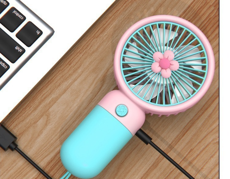 Mini ventilatore portatile USB multifunzione per studenti, piccolo, pratico, fresco e carino per tutta l'estate_voghion.com