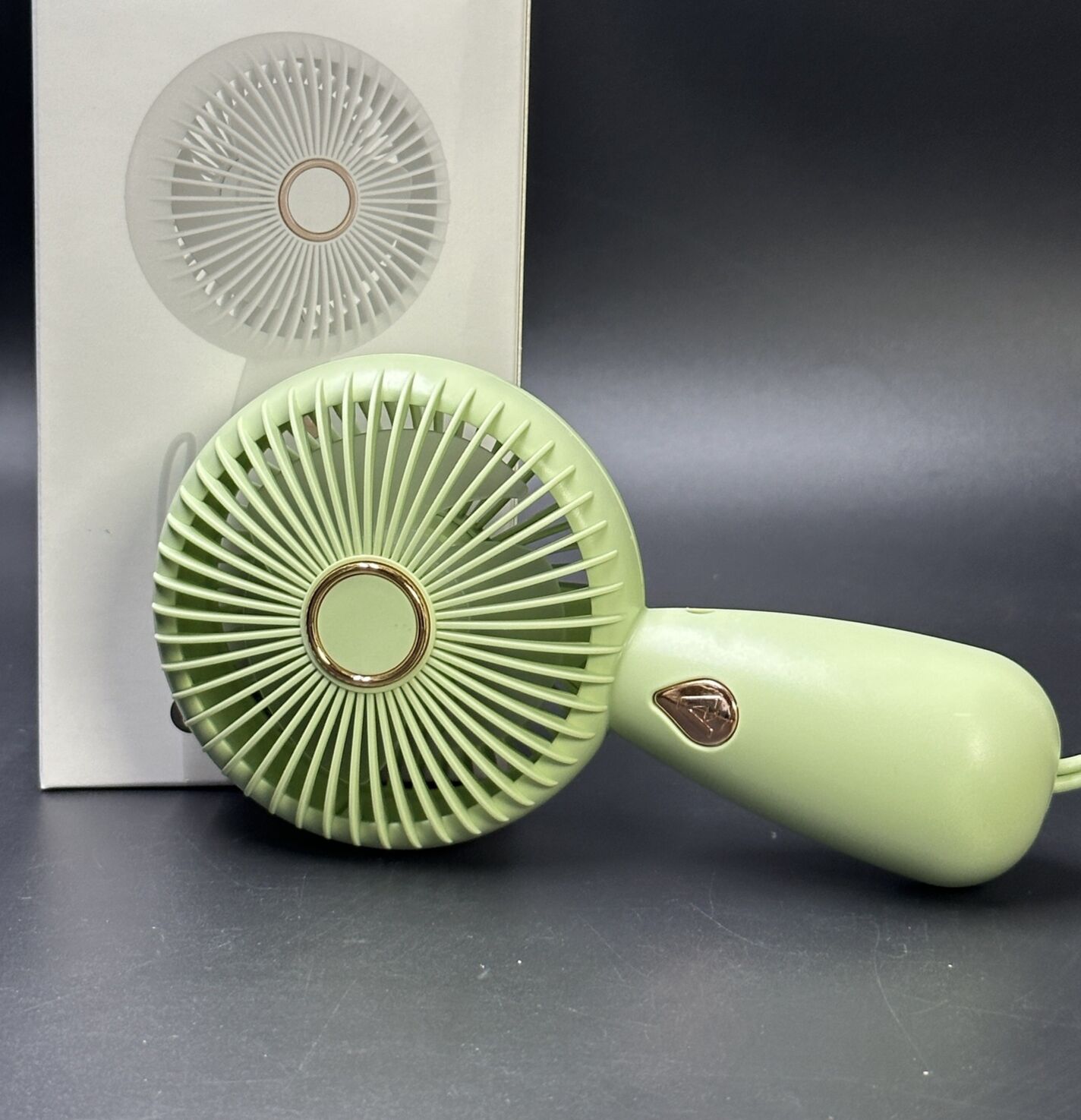 Minimalist Handheld With LED Portable Small USB Rechargeable Electric Fan_voghion.com