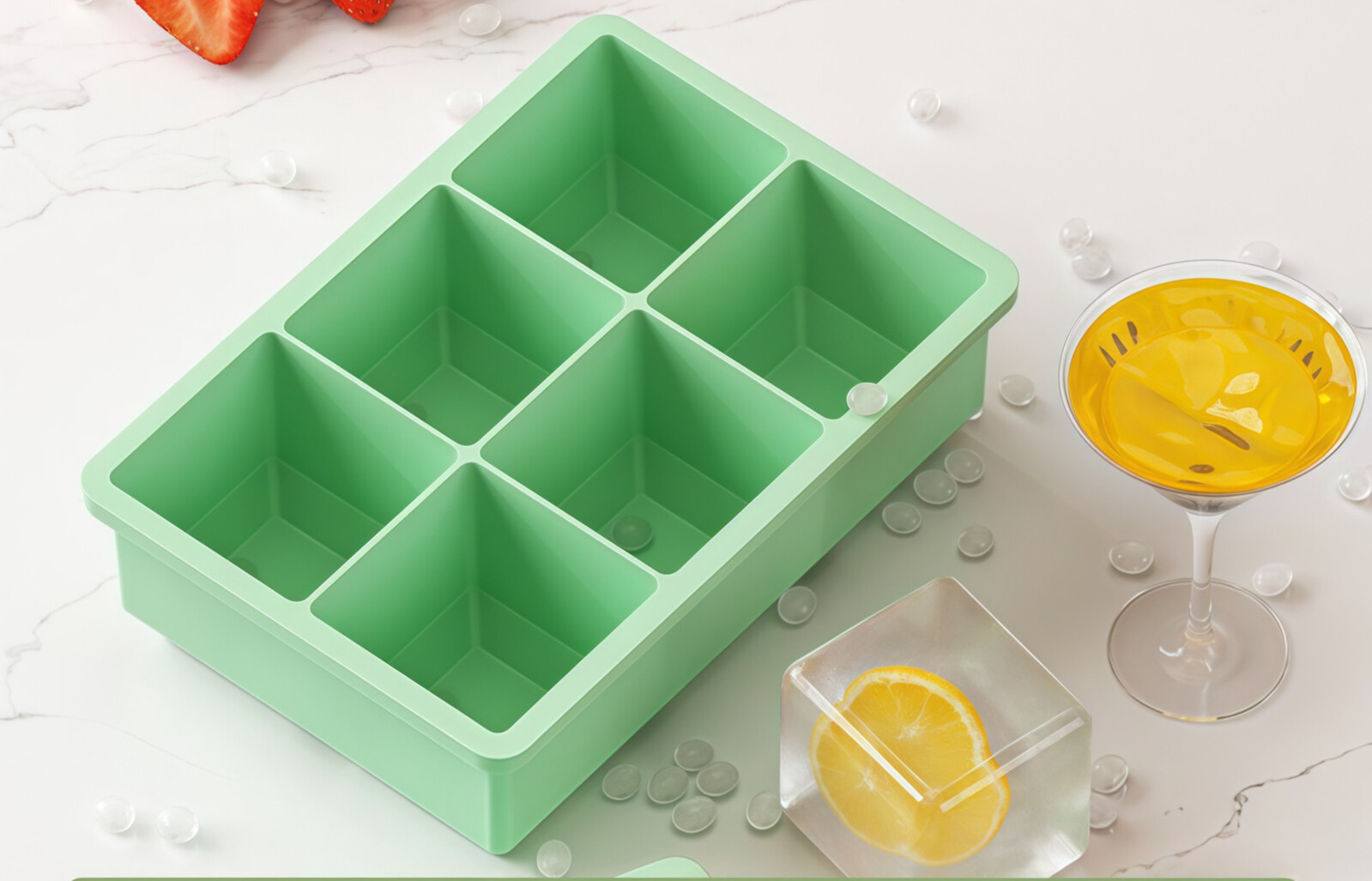 Silicone For Home Use, Food Grade, Cubes, Tray, Mold, Extra Large Ice Pop Mold_voghion.com