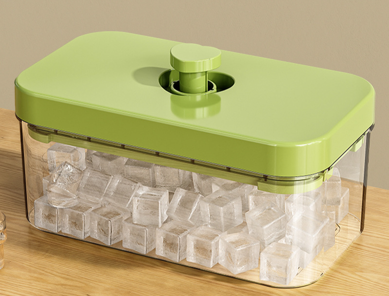 Mold DIY Maker Home Cube Tray With Lid Square Grid Storage Ice Making Kit_voghion.com
