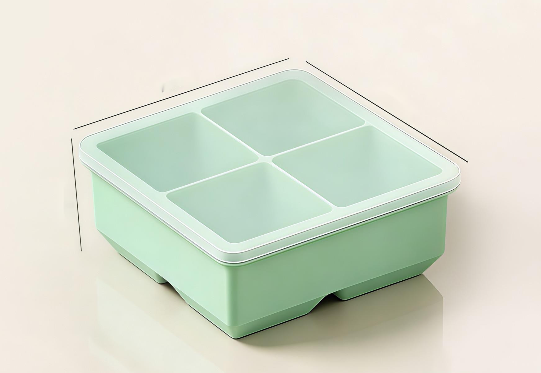 Silicone For Home Use, Food Grade, Cubes, Tray, Mold, Extra Large Ice Pop Mold_voghion.com