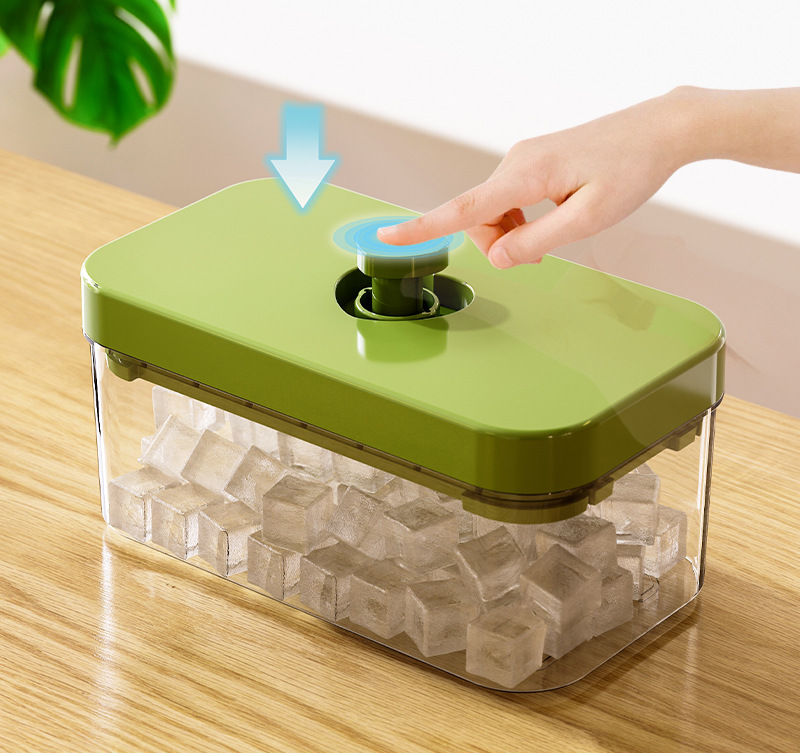 Mold DIY Maker Home Cube Tray With Lid Square Grid Storage Ice Making Kit_voghion.com