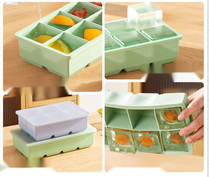 Extra Large Silicone Ice Cube Tray Food Grade Kitchen Mould_voghion.com