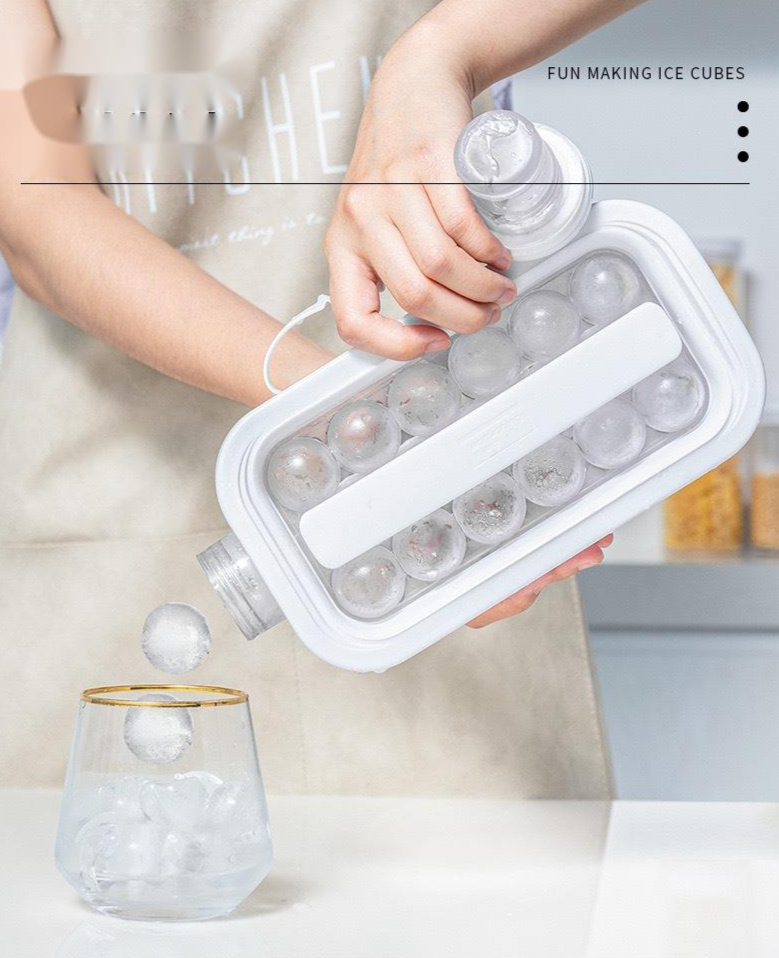 Spherical Ice Ball Maker Mold For Kitchen Household Storage Box_voghion.com
