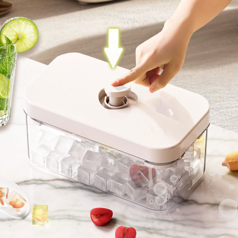Mold DIY Maker Home Cube Tray With Lid Square Grid Storage Ice Making Kit_voghion.com