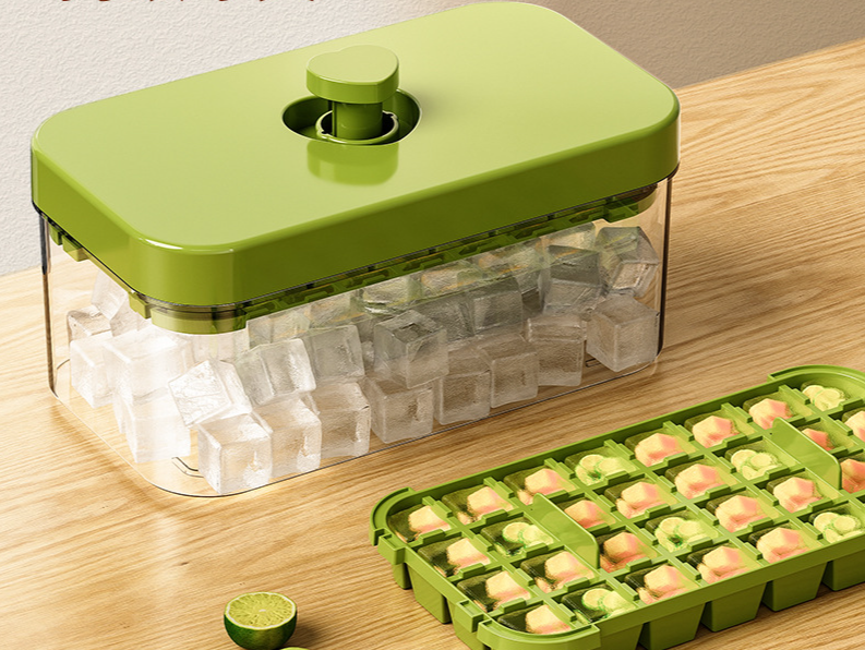 Mold DIY Maker Home Cube Tray With Lid Square Grid Storage Ice Making Kit_voghion.com