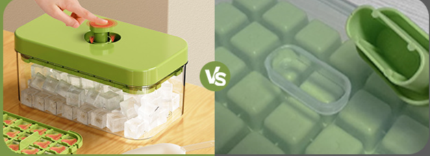 Mold DIY Maker Home Cube Tray With Lid Square Grid Storage Ice Making Kit_voghion.com