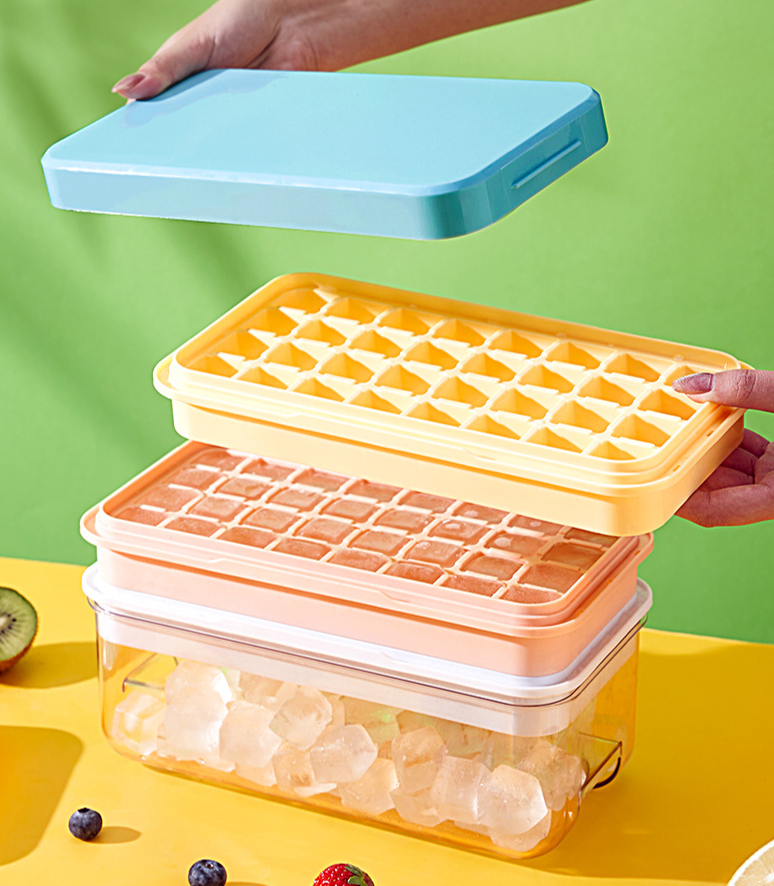 Household Commercial Magic Cube Mold Storage Box Silicone Ice Tray Quick Freezing_voghion.com