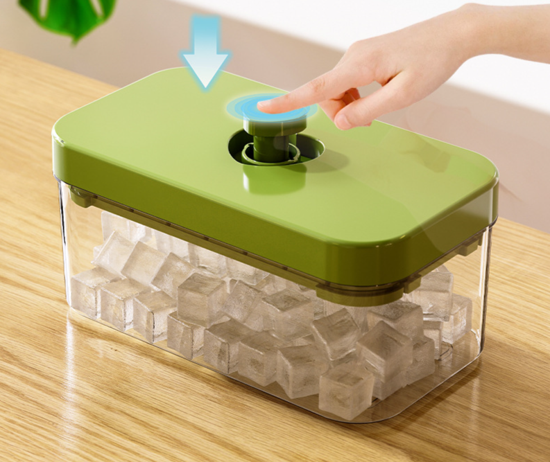 Mold DIY Maker Home Cube Tray With Lid Square Grid Storage Ice Making Kit_voghion.com