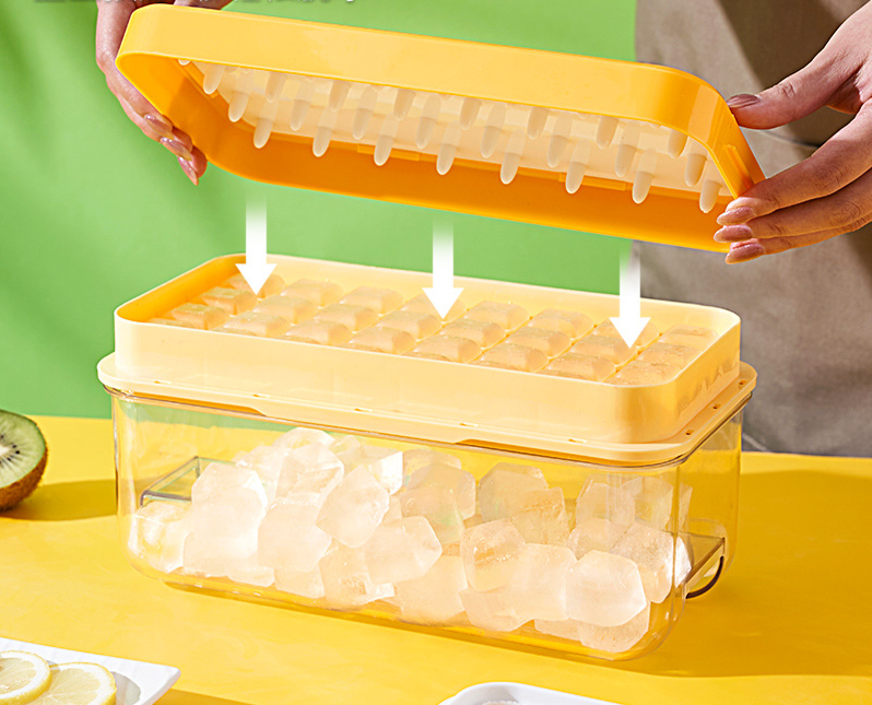 Household Commercial Magic Cube Mold Storage Box Silicone Ice Tray Quick Freezing_voghion.com