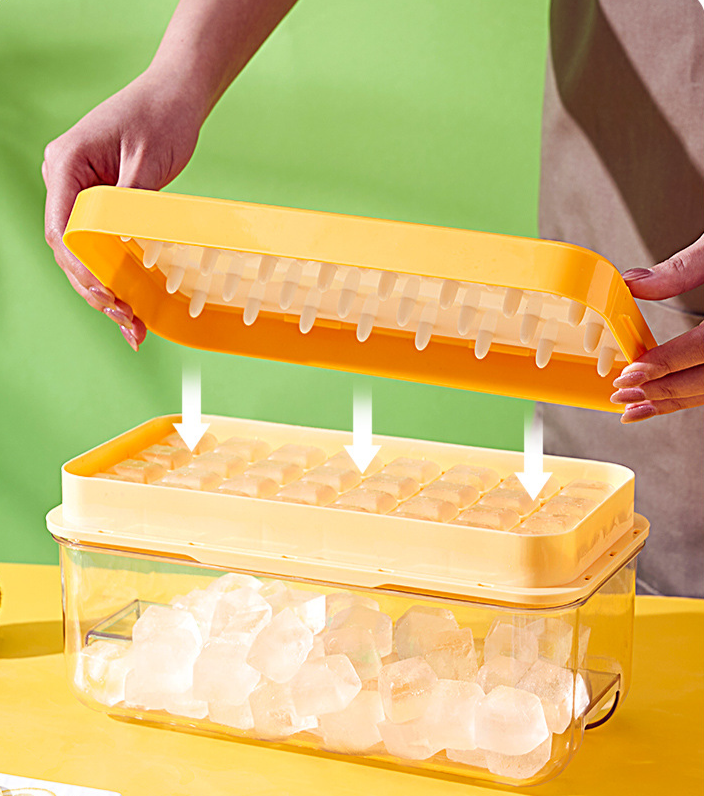 Household Commercial Magic Cube Mold Storage Box Silicone Ice Tray Quick Freezing_voghion.com