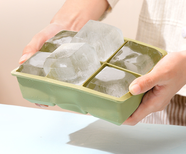 Cube Mold Square With Lid Small Kitchen Household Box Food Grade Silicone Ice Tray Manufacturer Wholesale_voghion.com