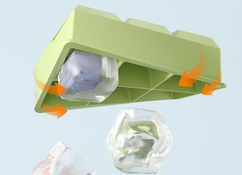 Silicone Ice Cube Tray With Lid For Kitchen Household Use_voghion.com