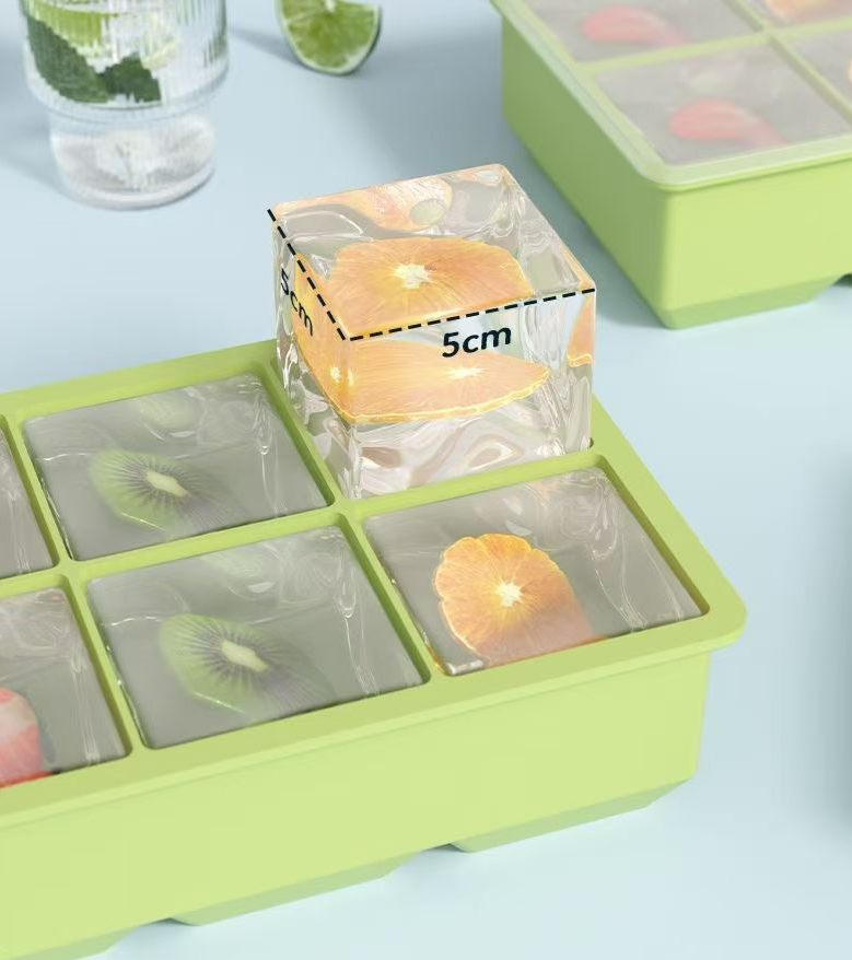 Silicone Ice Cube Tray With Lid For Kitchen Household Use_voghion.com