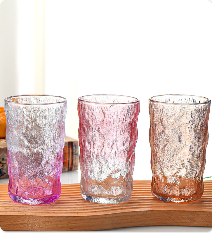 Glacier Pattern Glass Cup For Whiskey And Cocktails High End_voghion.com