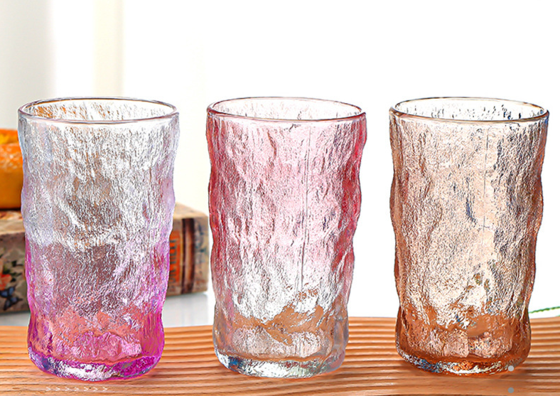 Glacier Pattern Glass Cup For Whiskey And Cocktails High End_voghion.com