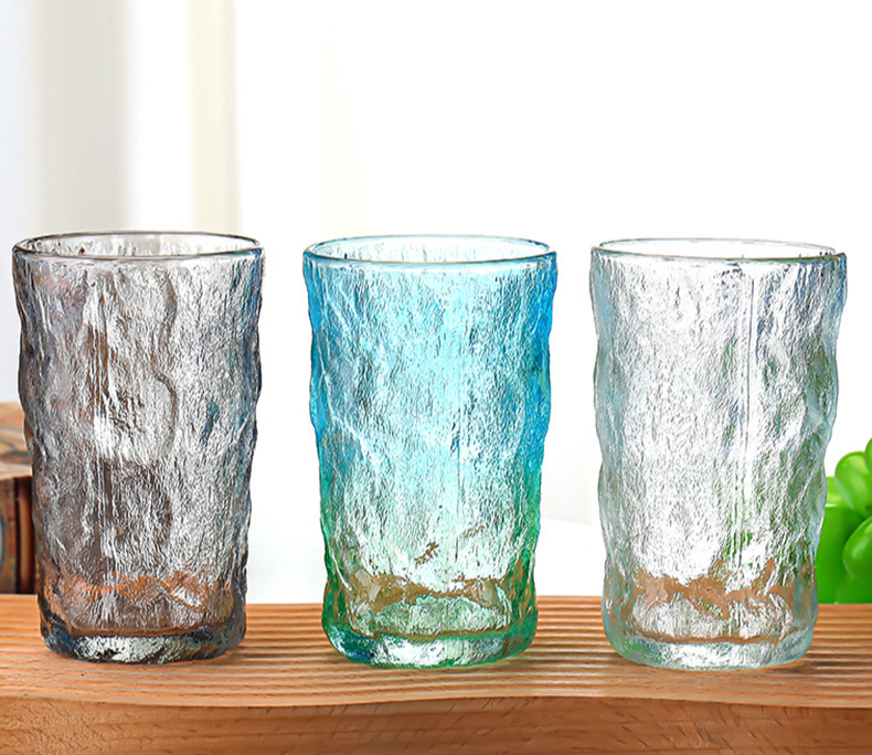 Glacier Pattern Glass Cup For Whiskey And Cocktails High End_voghion.com