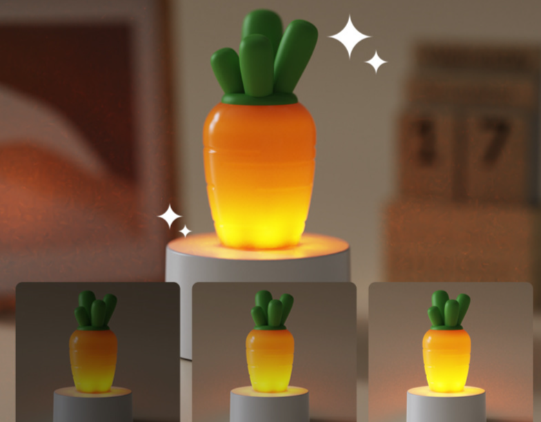Tuodi Indoor Gift Children, Bedside Nursing Lamp, Eco-friendly Rechargeable LED Carrot-shaped Night Light For Eye_voghion.com
