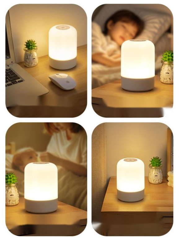 Touch-sensitive Tap Bedroom Bedside Sleep And Nursing Light, Eye-protection Table Lamp, Rechargeable Night Light_voghion.com