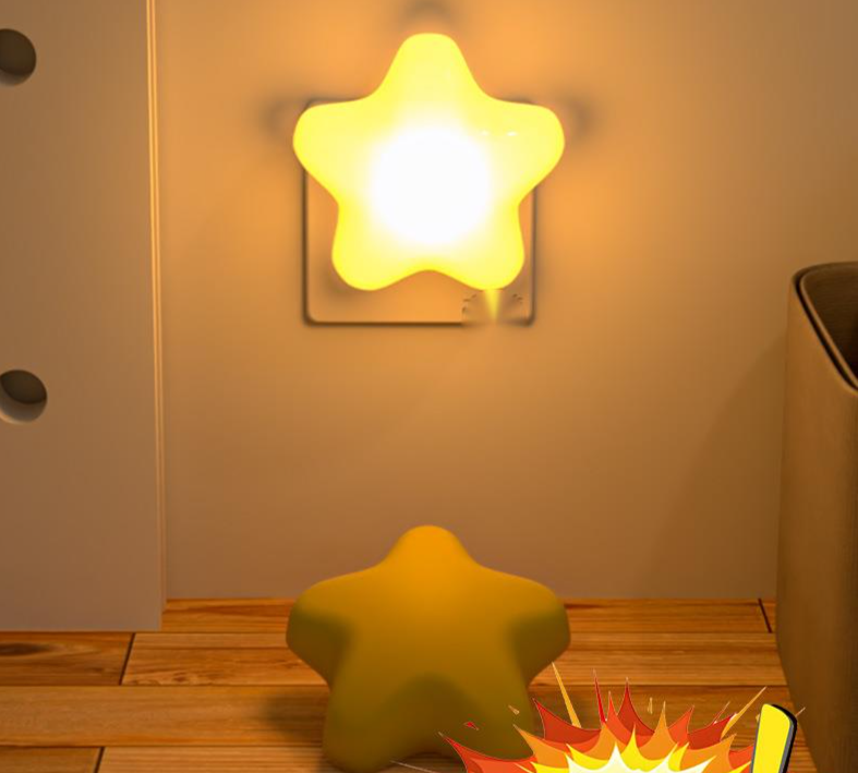 Star Night Light With Remote Control For Baby Bedroom Bedside_voghion.com