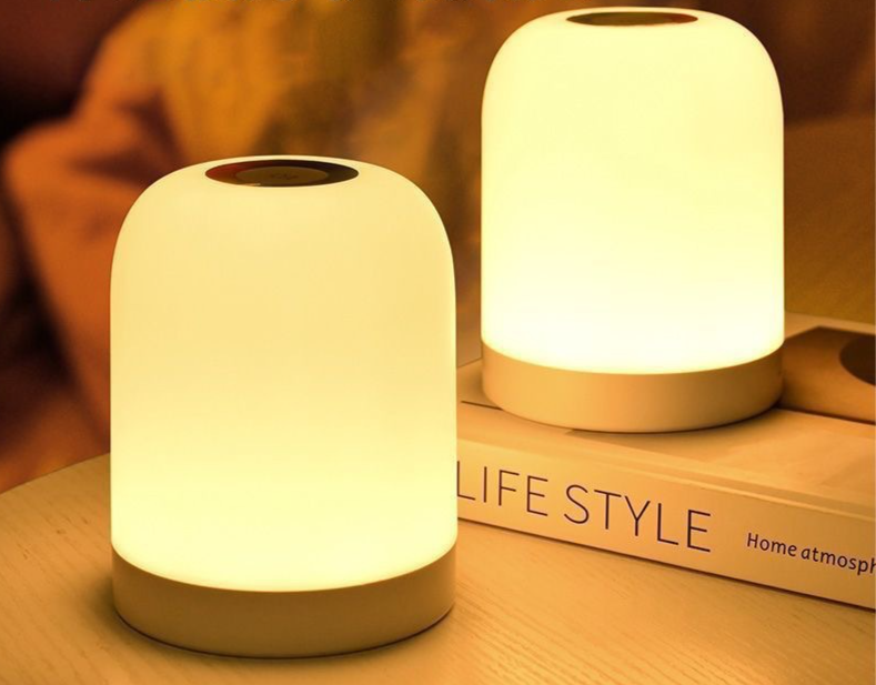 Luce notturna ricaricabile per camera da letto con telecomando, protezione per gli occhi sensibile al tocco, luce per dormire la notte,_voghion.com
