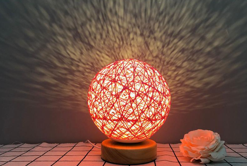Rattan Ball Led Night Light Starry Sky Table Lamp For Bedroom_voghion.com