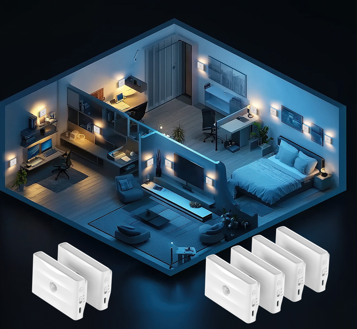 Smart LED Sensor Lamp Human Body Infrared USB Rechargeable Wireless Magnetic Night Light_voghion.com