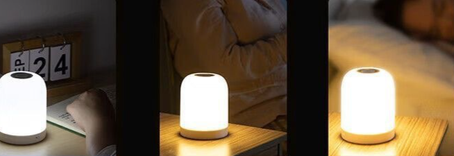 Luce notturna ricaricabile per camera da letto con telecomando, protezione per gli occhi sensibile al tocco, luce per dormire la notte,_voghion.com
