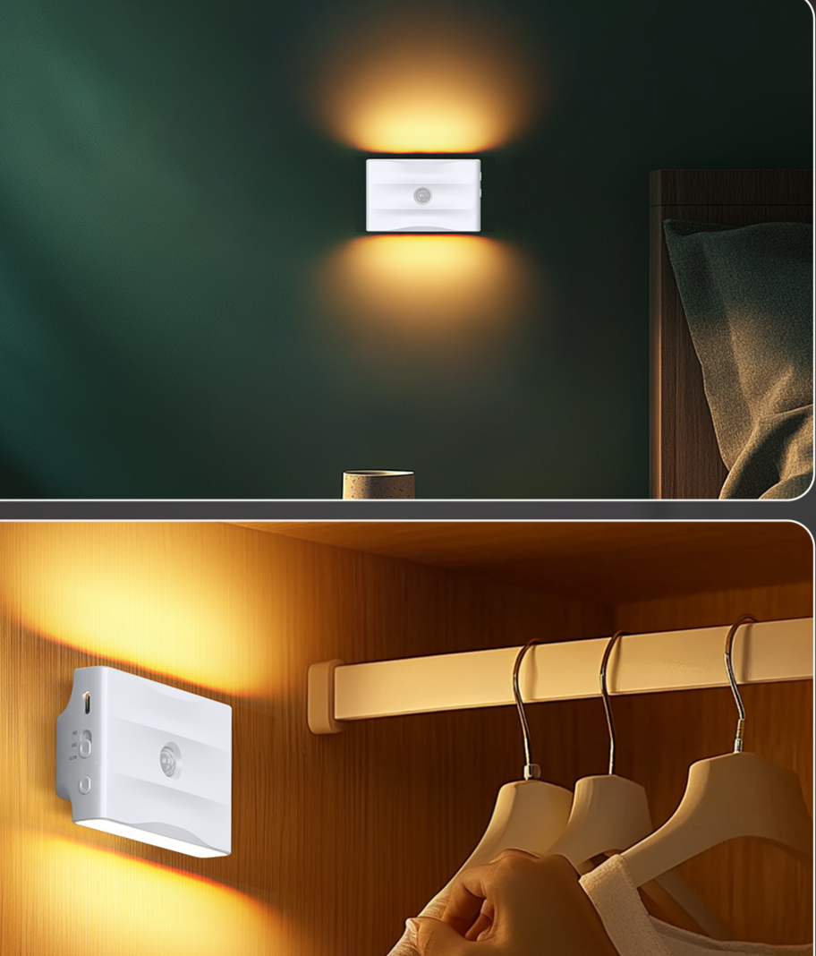 Smart LED Sensor Lamp Human Body Infrared USB Rechargeable Wireless Magnetic Night Light_voghion.com