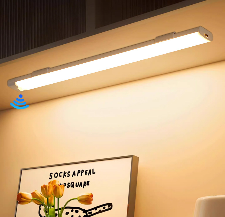 Ultra-Thin Wardrobe Cabinet LED Motion Sensor Night Rechargeable Magnetic Smart Bedside Strip Light_voghion.com