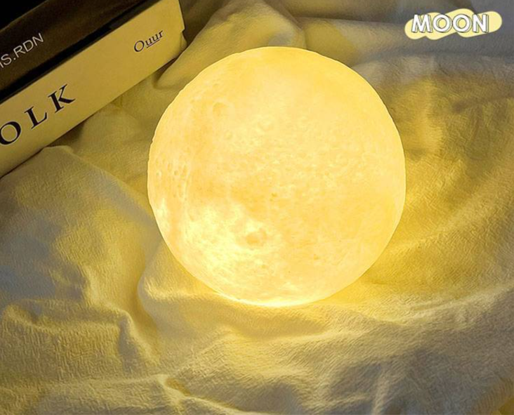 Creative Hand-painted Moon Night Light Led Bedroom Bedside Lamp_voghion.com