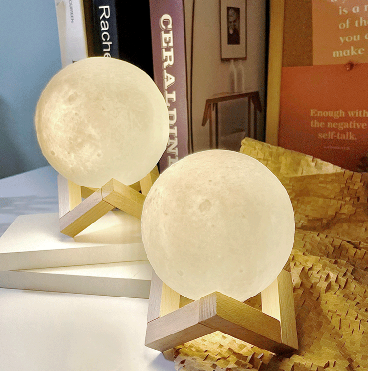 Creative Hand-painted Moon Night Light Led Bedroom Bedside Lamp_voghion.com