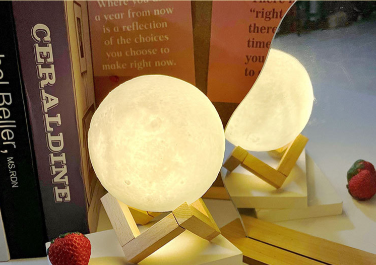 Creative Hand-painted Moon Night Light Led Bedroom Bedside Lamp_voghion.com