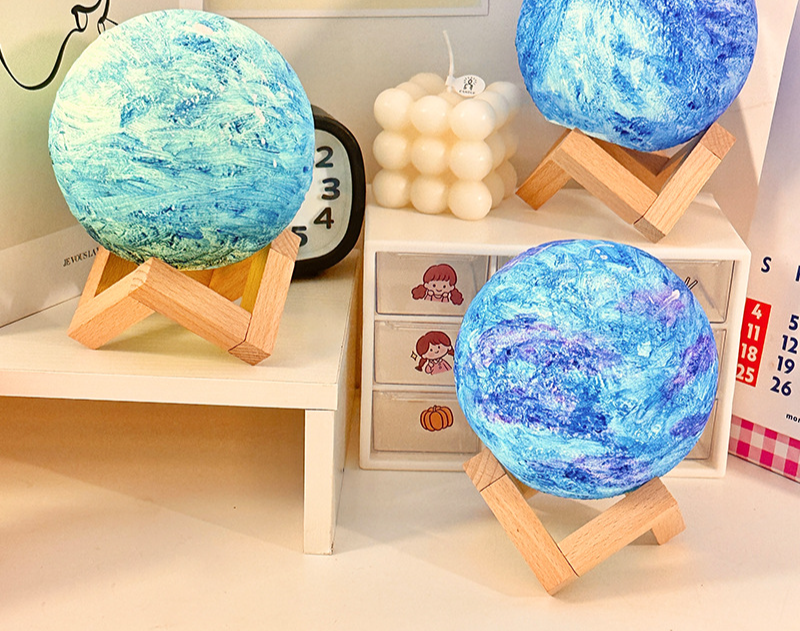 Creative Hand-painted Moon Night Light Led Bedroom Bedside Lamp_voghion.com