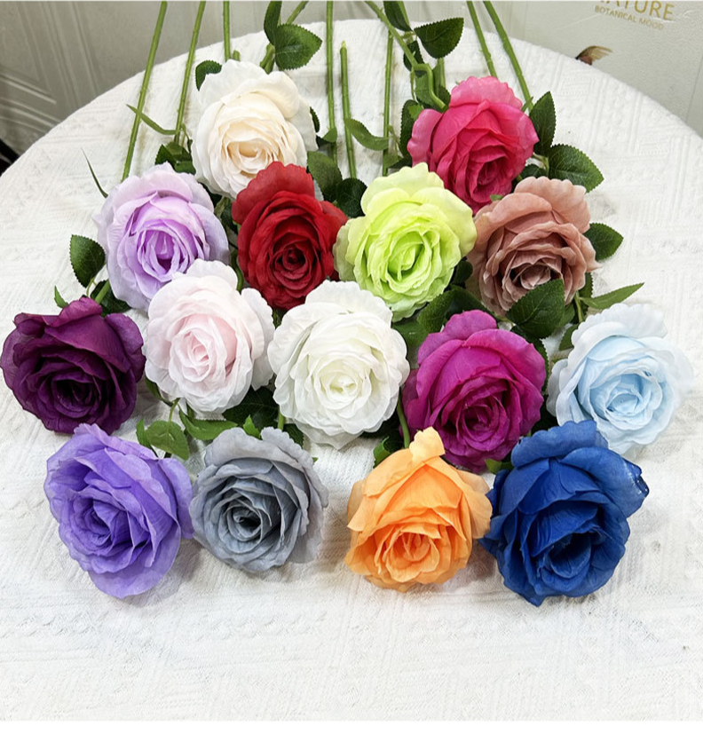 Artificial Silk Anna Rose Flower For Elegant Wedding Decoration_voghion.com