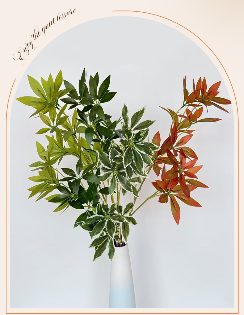 Artificial Fortune Leaves For Home Decor Green Plant Display_voghion.com