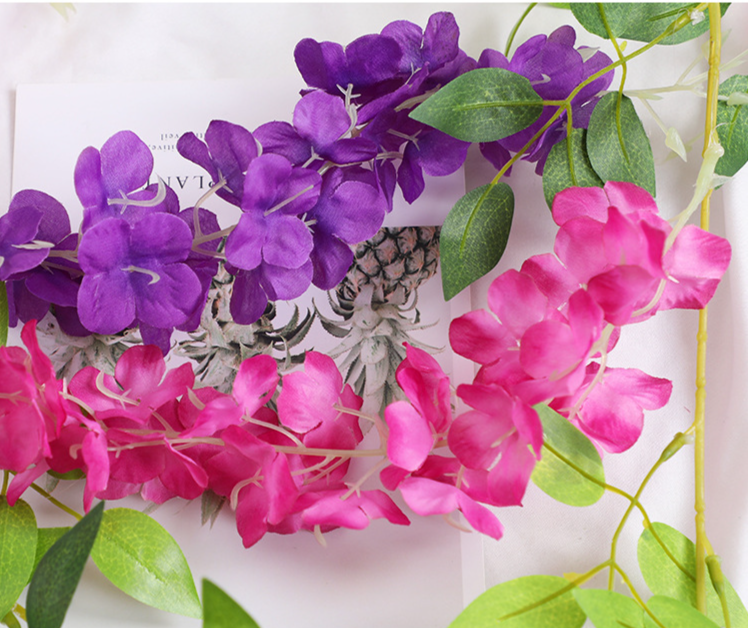 Artificial Wisteria Garland For Wedding Ceiling Floral Decoration_voghion.com