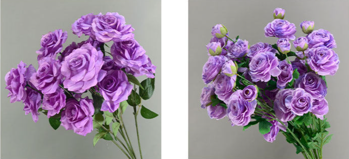 Flores artificiales moradas para bodas y arreglos florales_voghion.com