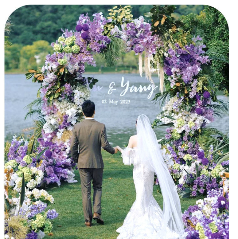 Flores artificiales moradas para bodas y arreglos florales_voghion.com
