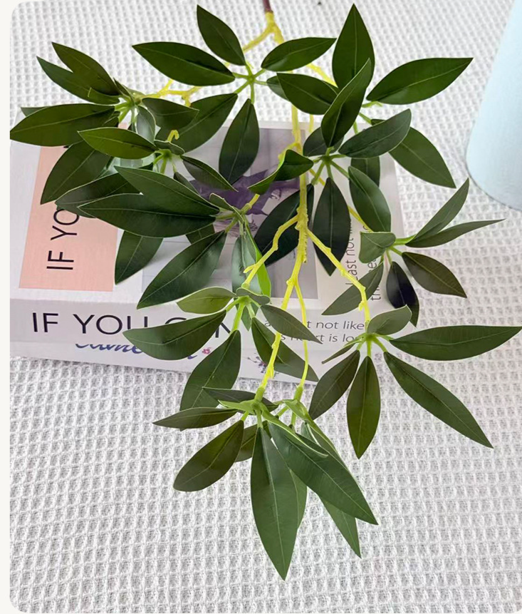 Artificial Fortune Leaves For Home Decor Green Plant Display_voghion.com