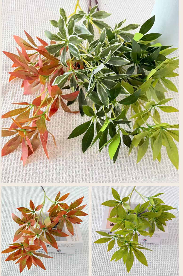 Artificial Fortune Leaves For Home Decor Green Plant Display_voghion.com