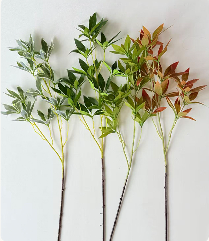 Artificial Fortune Leaves For Home Decor Green Plant Display_voghion.com