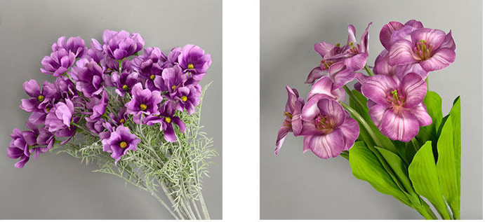 Flores artificiales moradas para bodas y arreglos florales_voghion.com