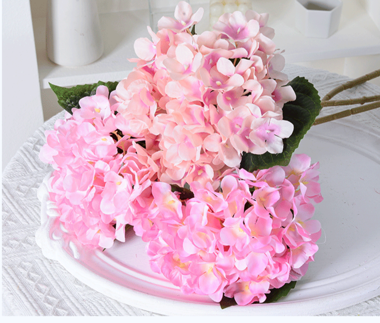 Artificial Hydrangea Silk Flowers For Wedding Home Decoration_voghion.com