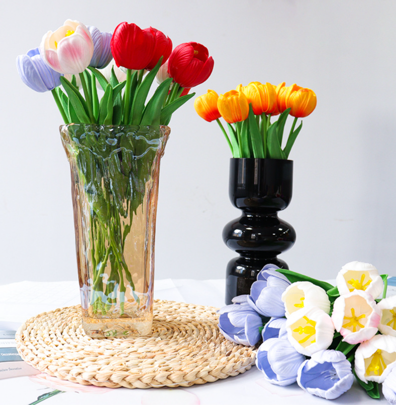 Flores artificiales tulipanes para decoración de boda y ramo_voghion.com